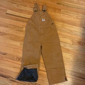 Carhartt Kids Tan Overalls Insulated
